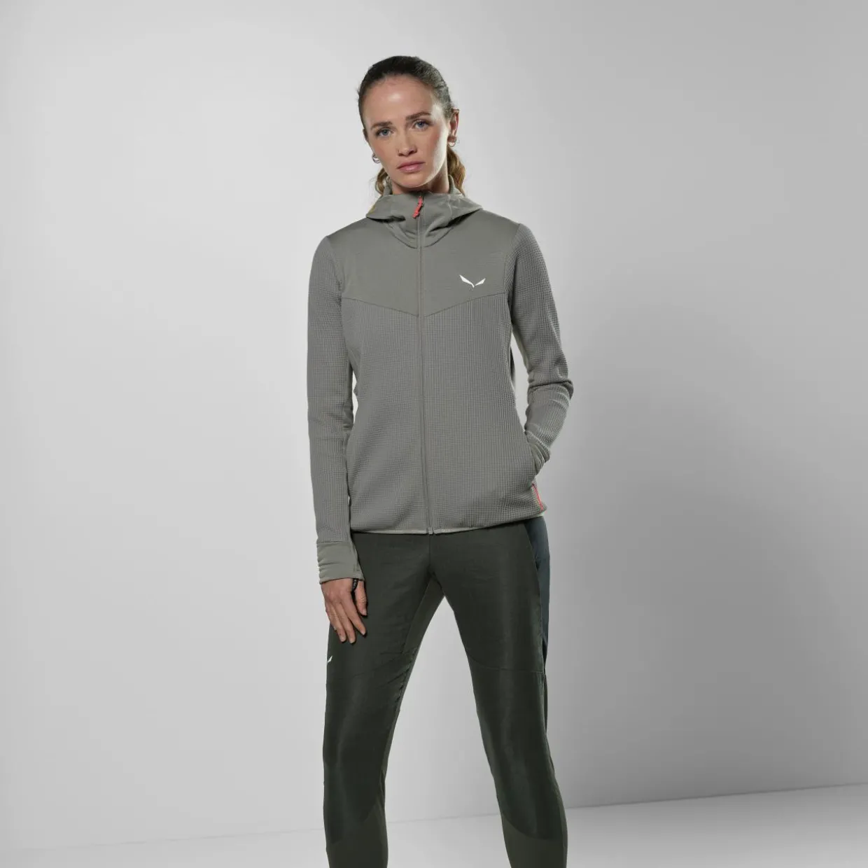 Puez Waffle Hybrid Polarlite Hooded Jacket Women