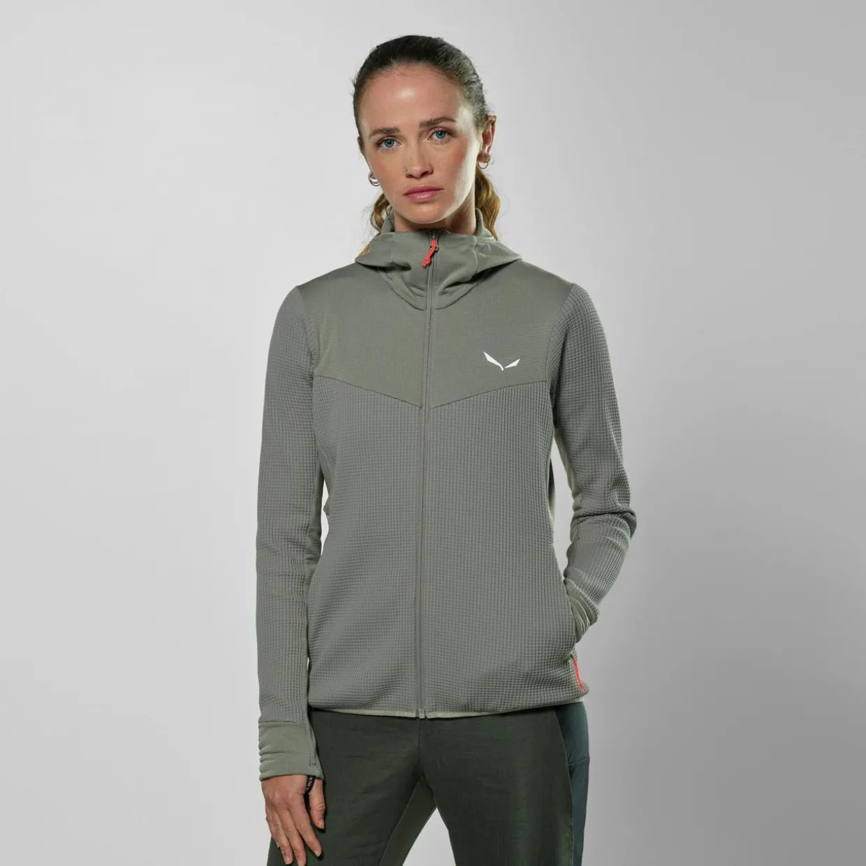 Puez Waffle Hybrid Polarlite Hooded Jacket Women