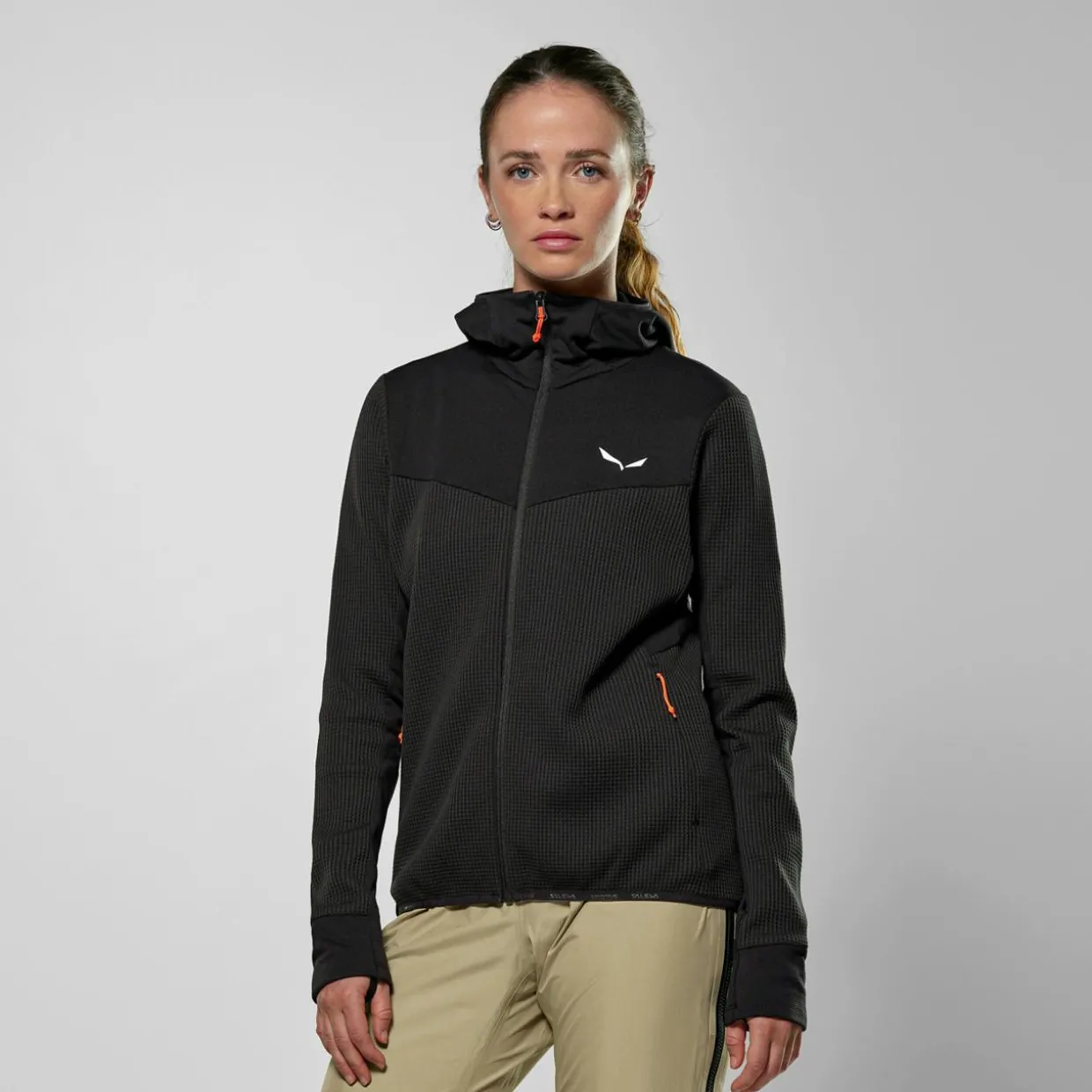 Puez Waffle Hybrid Polarlite Hooded Jacket Women